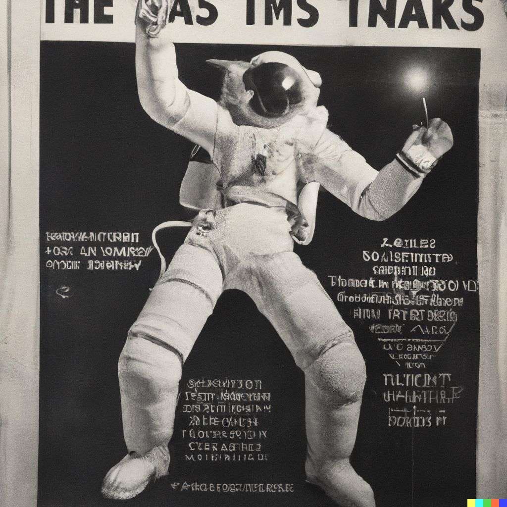 an astronaut, front page of The New York Times, 1930